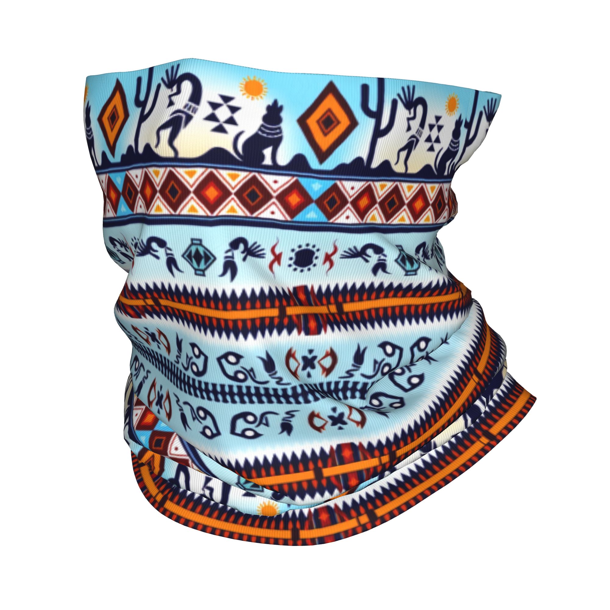 Neck Gaiter Face Cover - Бандана с сокровищами Kokopelli Hohokam на