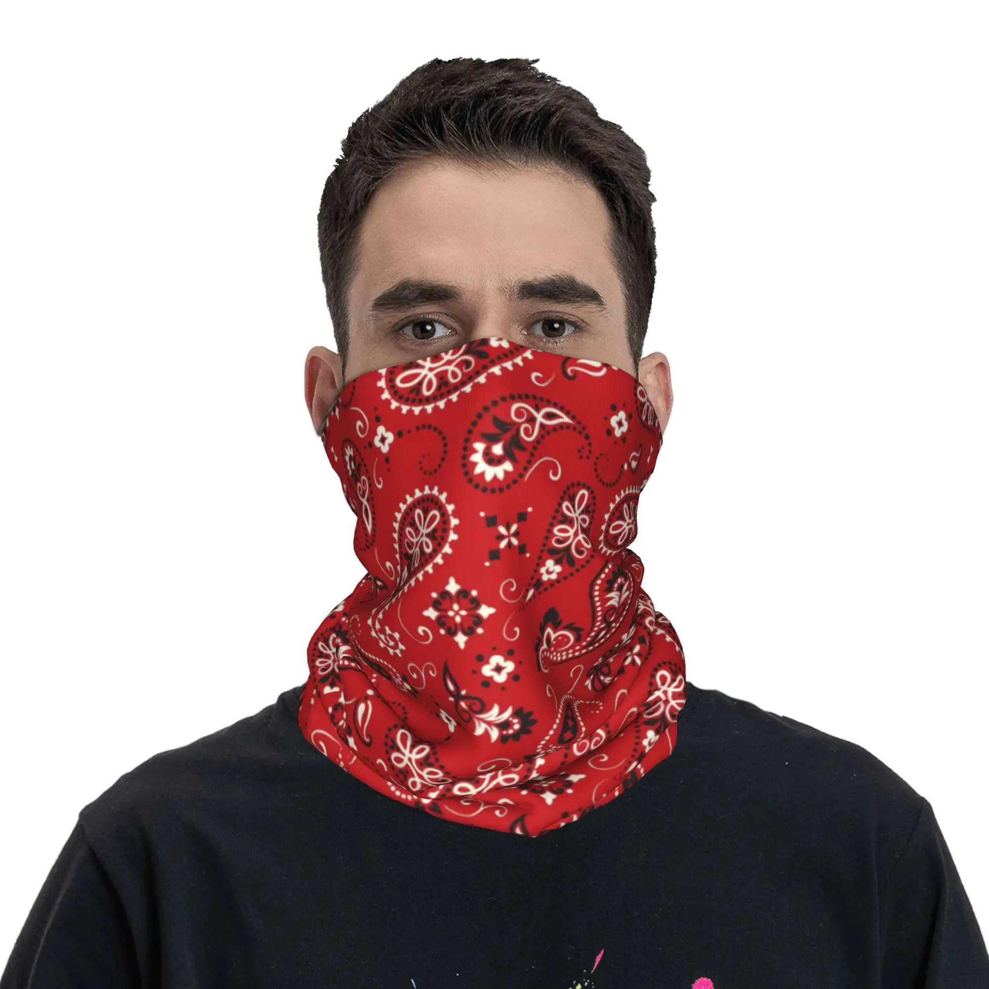 Новая красная бандана-бафф с з – обзор и цена Neck Gaiter Face Cover
