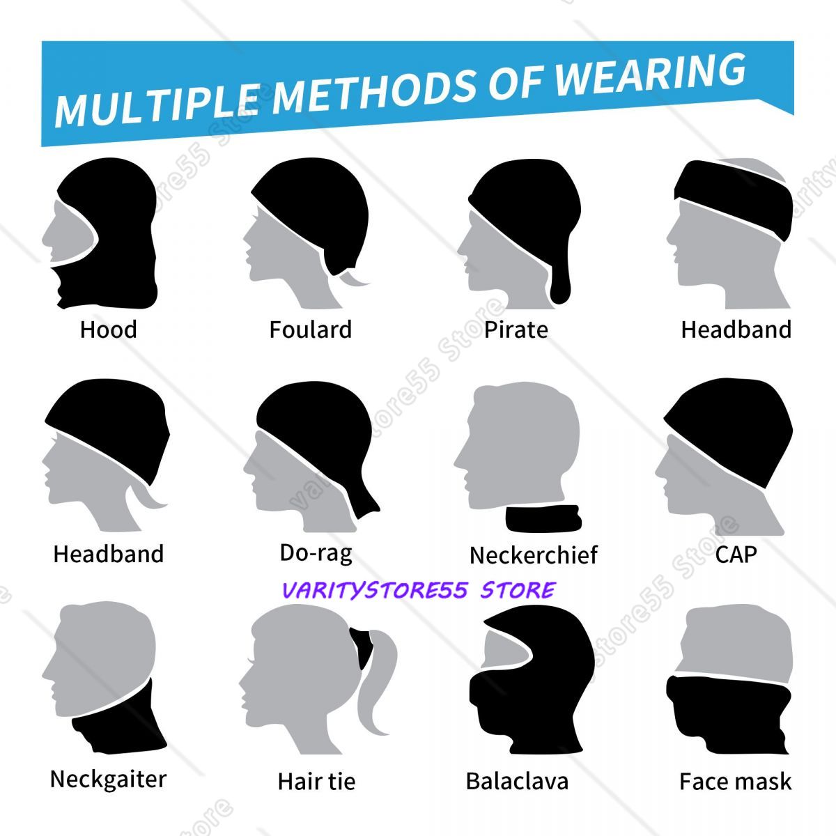Многофункциональный шарф-банда – обзор и цена Neck Gaiter Face Cover